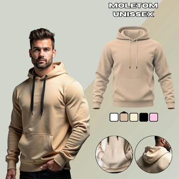 Blusa de Moletom Masculina Lisa Básica